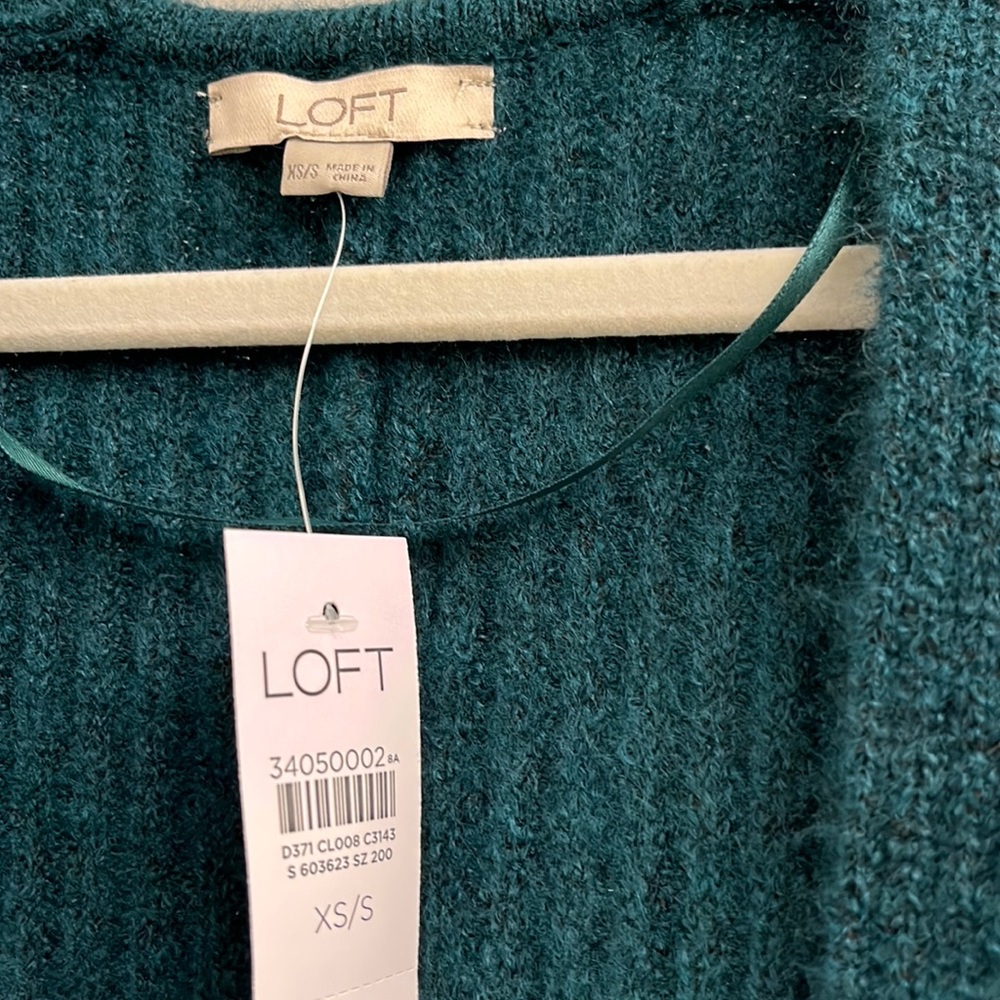 LOFT cardigan/poncho emerald/teal XS/S